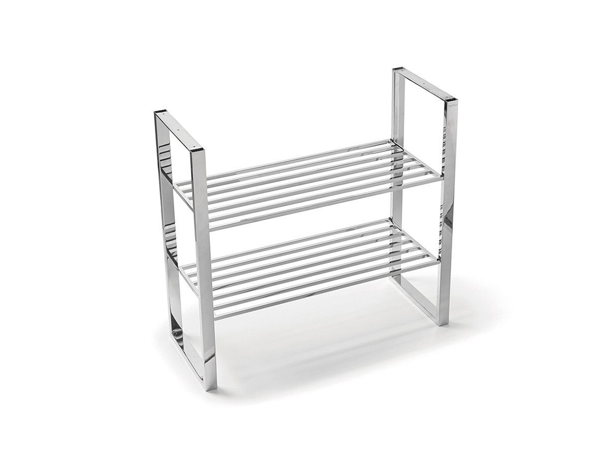 Set supports + 2 stainless steel trays