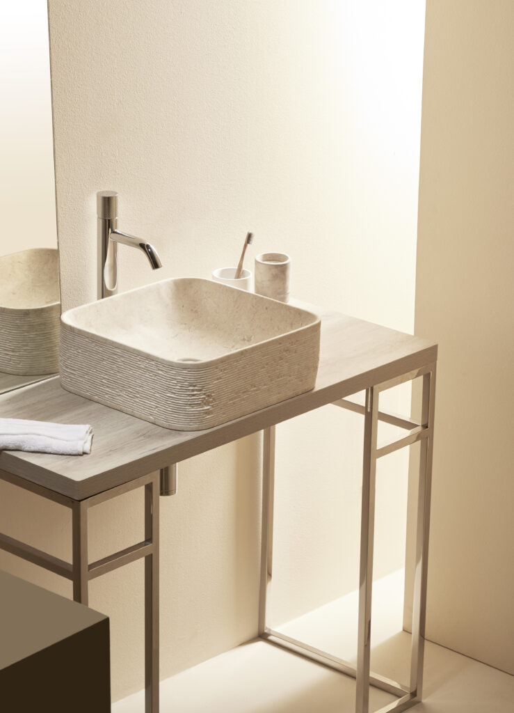 Bathco expands its general catalog with the Morella natural stone washbasin
